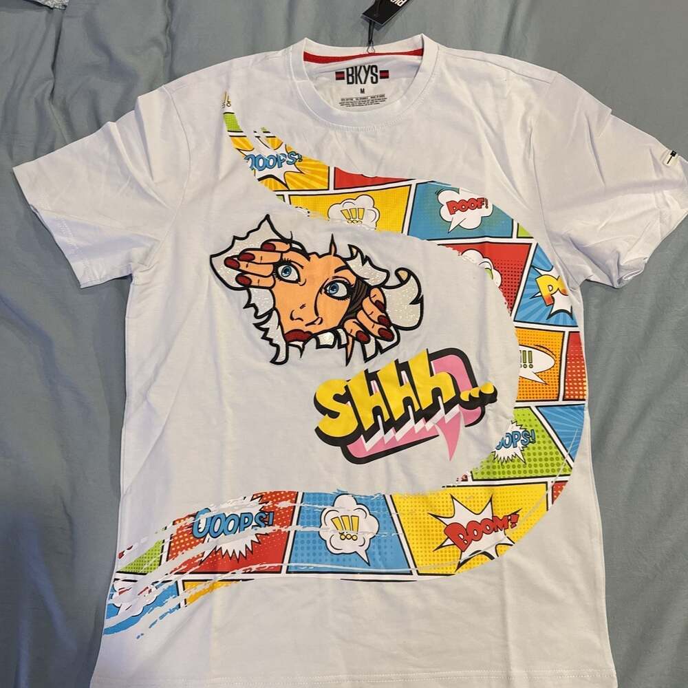 NWT BKYS embroidered‎ Comic Tee, size M